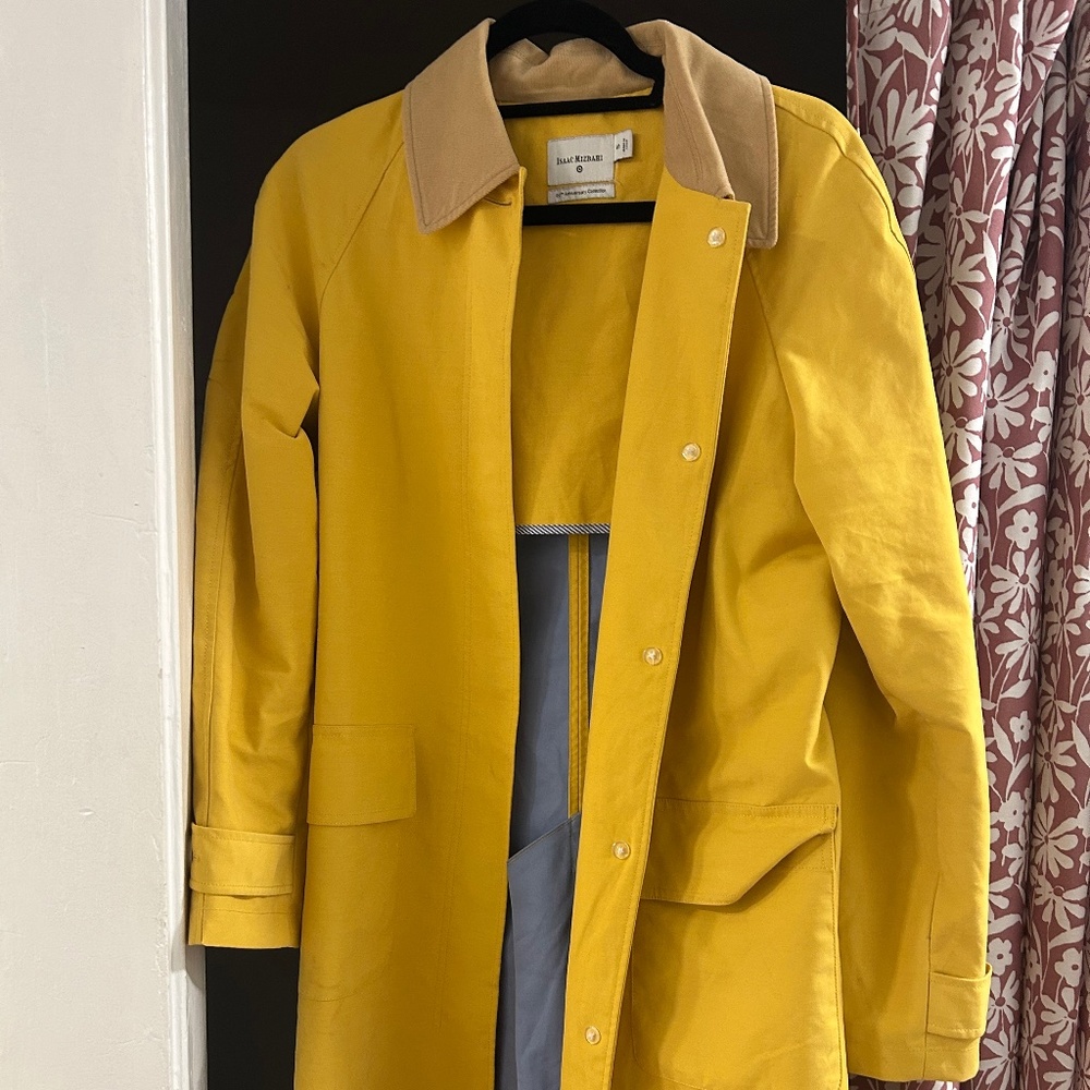 Isaac Mizrahi Yellow Canvas Coat